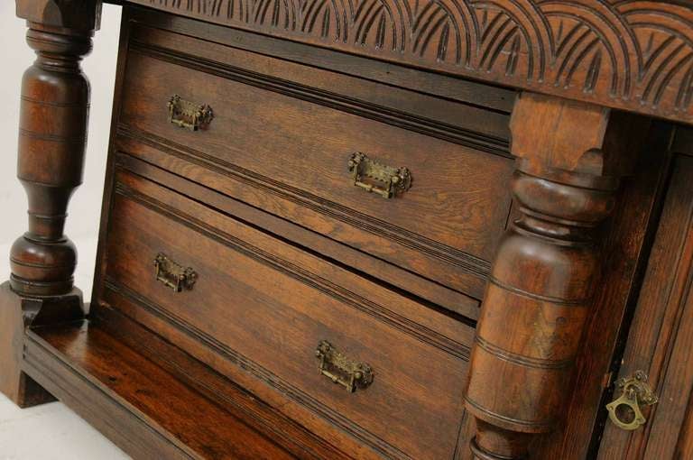 Victorian Oak Sideboard / Server