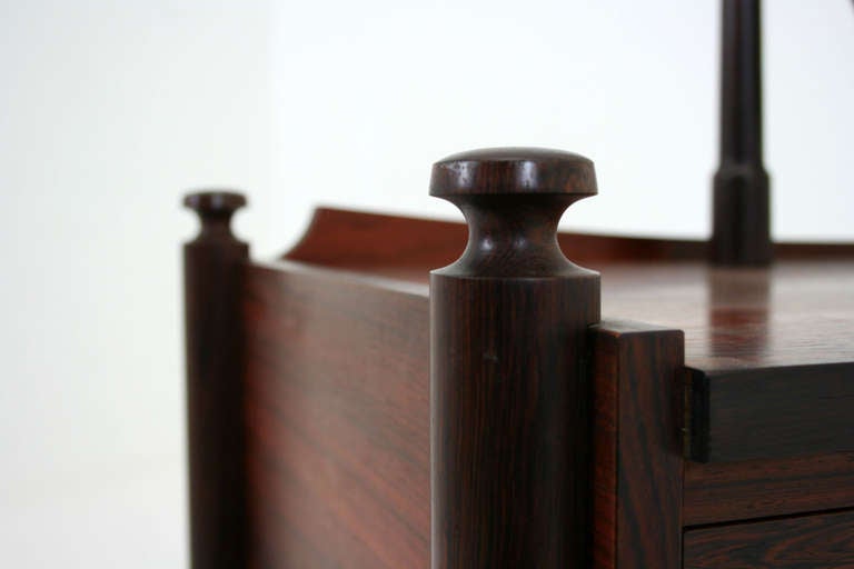Stunning Danish Modern Rosewood Vanity Dresser  1