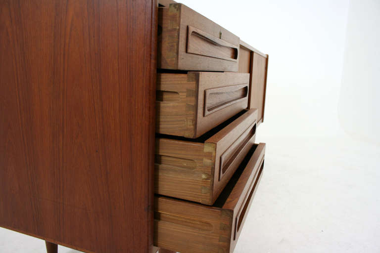 Mid-20th Century Danish Modern Teak Sideboard Credenza 