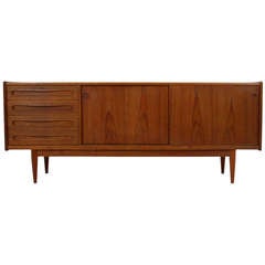 Vintage Danish Modern Teak Sideboard Credenza 