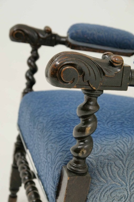 Scottish Jacobean Carved Oak Throne Chair