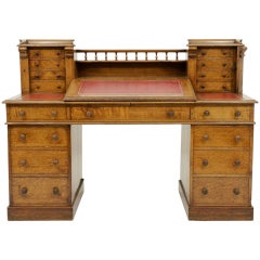Victorian Oak Dickens Desk