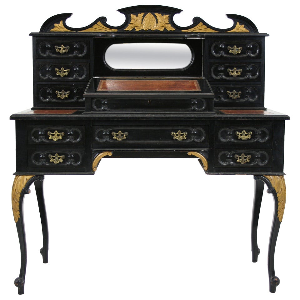 Antique Scottish Victorian Ebonized Dickens, Slant or Writing Desk, circa 1880