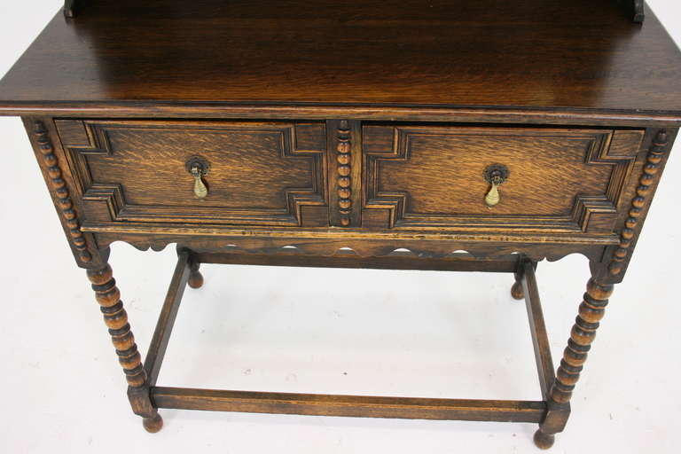 Antique Scottish Petite Oak Welsh Dresser, Buffet and Hutch, Sideboard 2