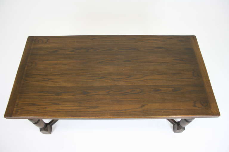 Antique Scottish Oak Draw Leaf, Refectory, Dining Table with Two Leaves In Excellent Condition In Vancouver, BC