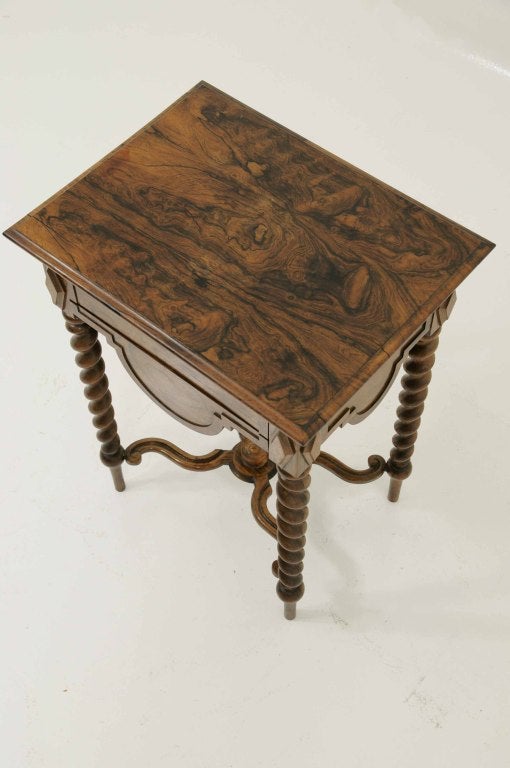 Scottish Victorian Rosewood Sewing Table / Work Box
