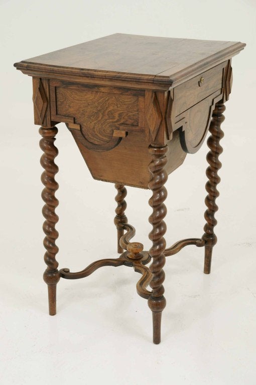 Victorian Rosewood Sewing Table / Work Box 2