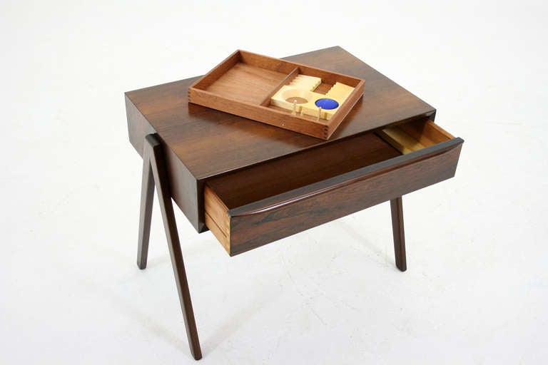 Mid-20th Century Beautiful Rosewood Sewing Table