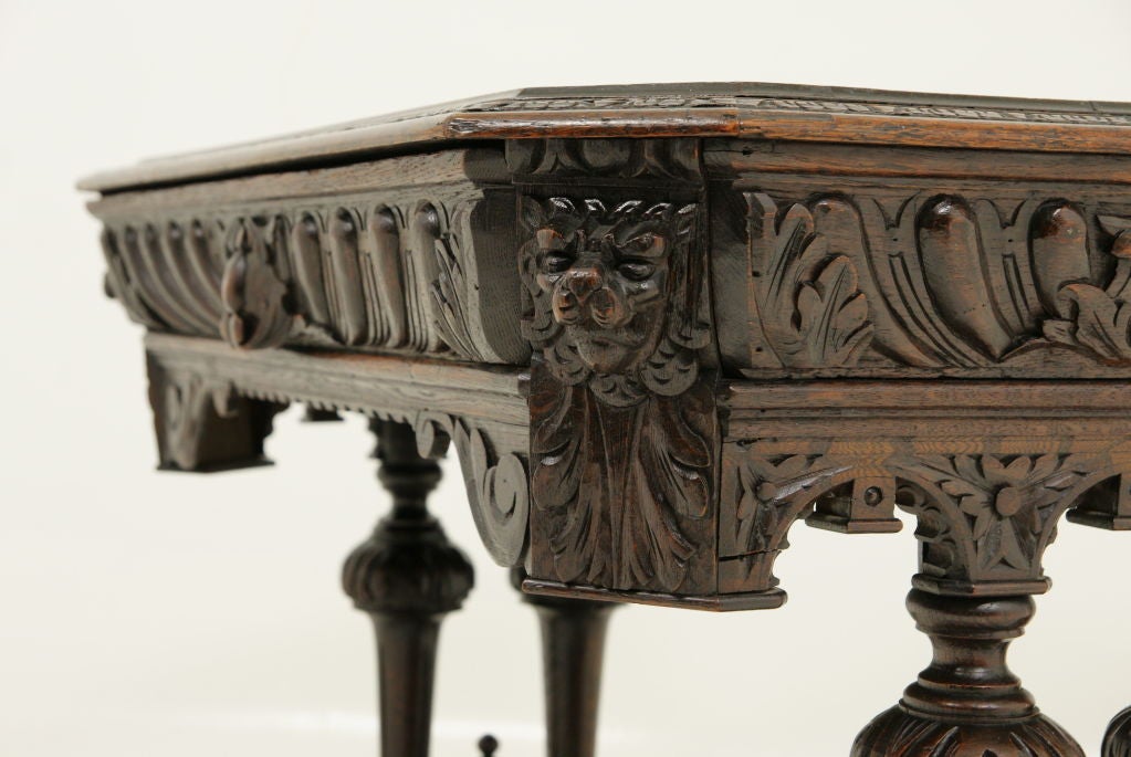 antique carved dolphin table