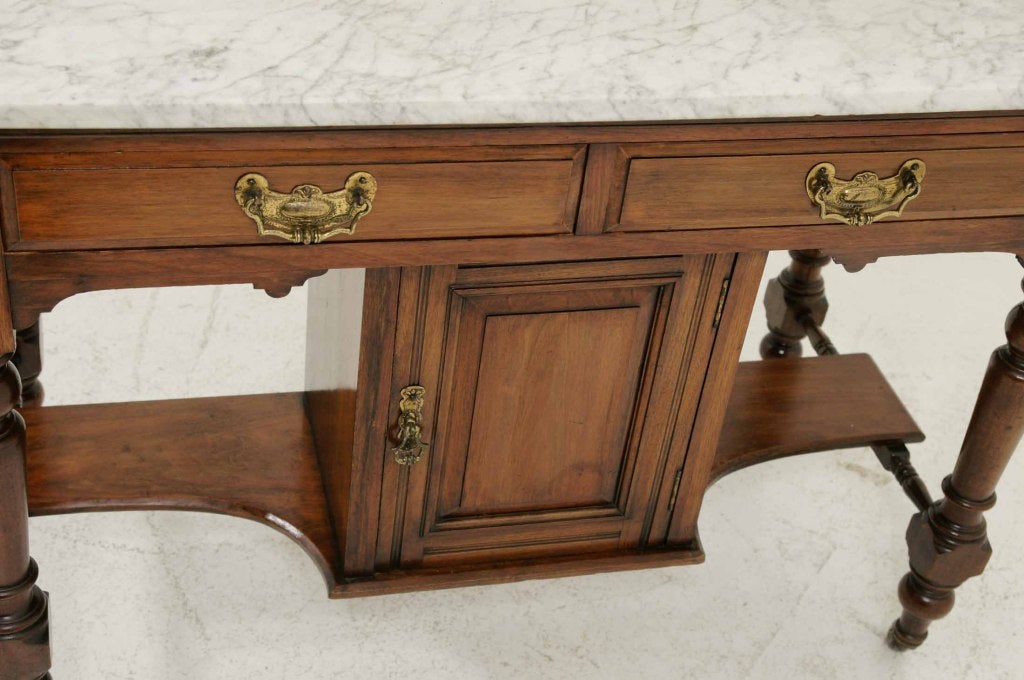 Victorian Mahogany Marble Top Washstand 1