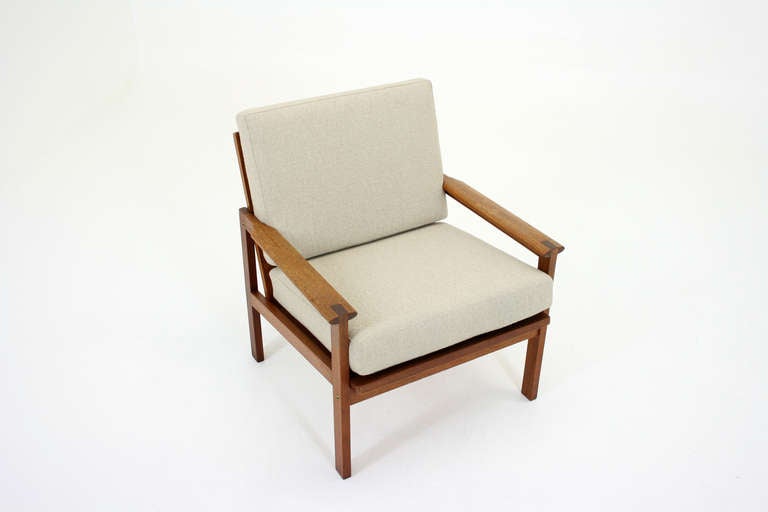 Pair of Teak Lounge Chairs by Illum Wikkelso 1