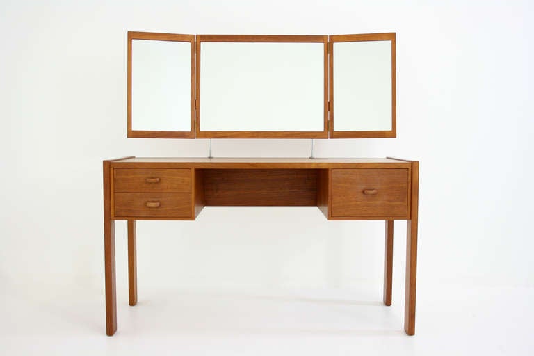 Teak Vanity with Stool by Aksel Kjaersgaard