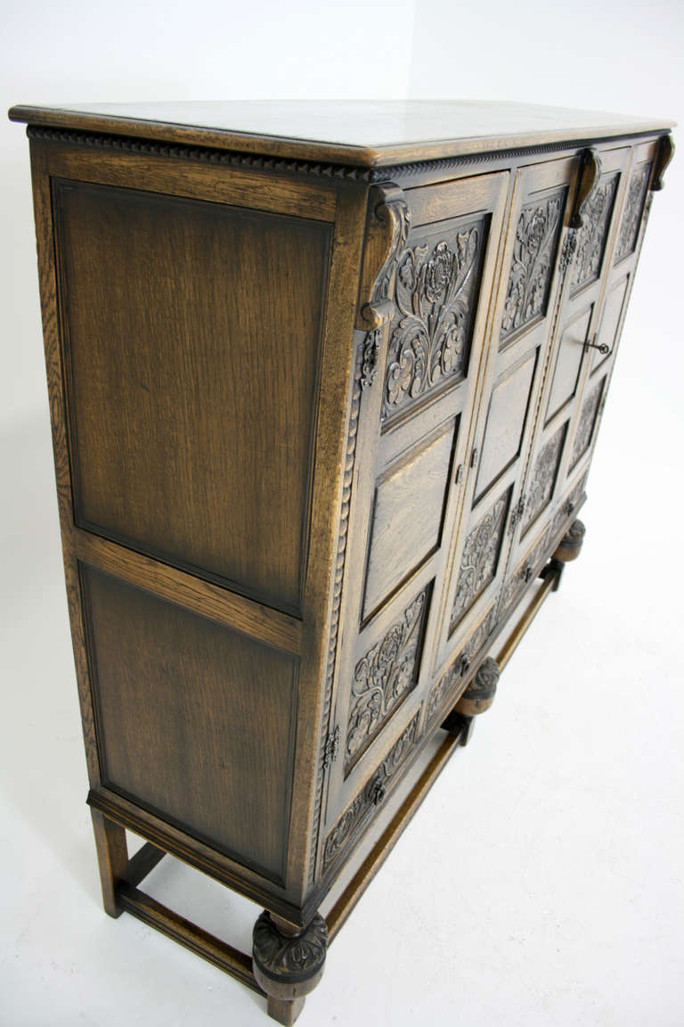 oak linen cupboard