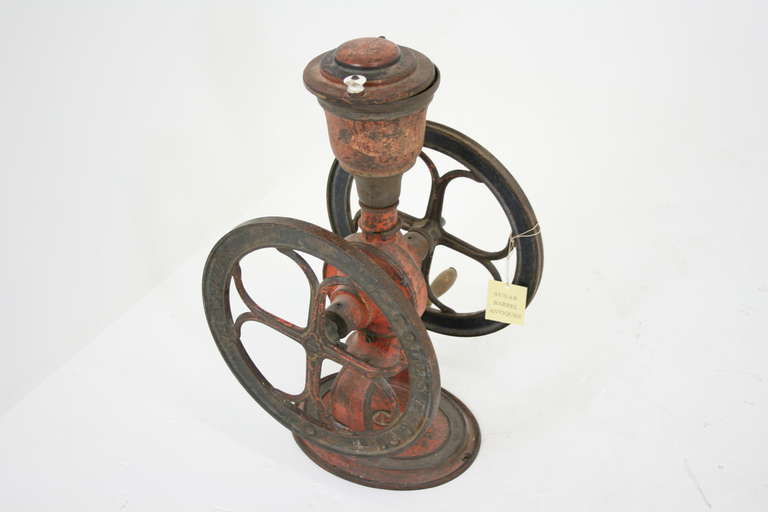 Antique American Philadelphia MFG Cast Iron Coffee Grinder, Mill ~1890~ In Excellent Condition In Vancouver, BC