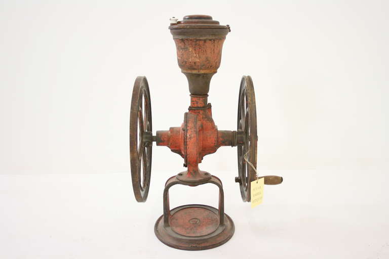Antique American Philadelphia MFG Cast Iron Coffee Grinder, Mill ~1890~ 4