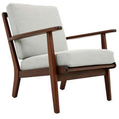 Vintage Danish Modern Teak Arm Lounge Chair