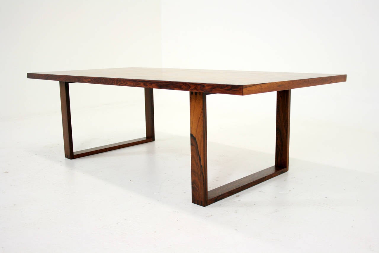 Scandinavian Modern Danish Mid Century Modern Rosewood Coffee Table by Poul Cadovius