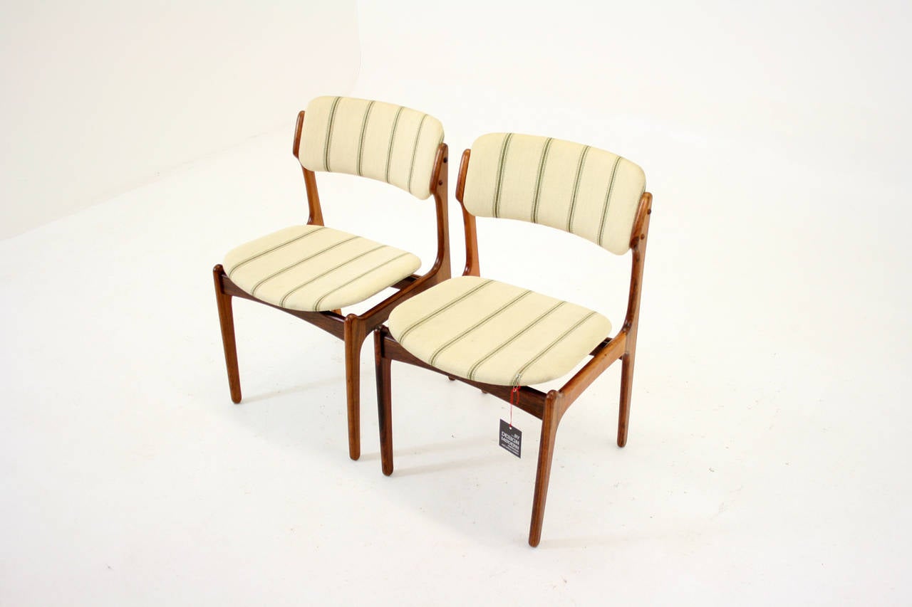 Danish Mid-Century Modern Set of Eight Rosewood Chairs by Erik Buck 5