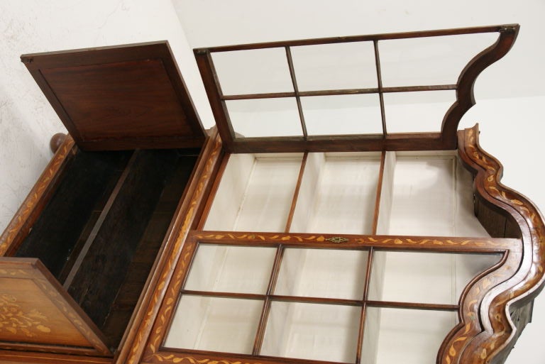19th Century Dutch Marquetry China Cabinet 3