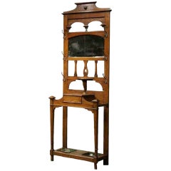 Antique Victorian Oak Hall Stand