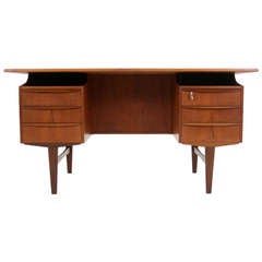 Vintage Danish Modern Teak Writing Desk 302-E2