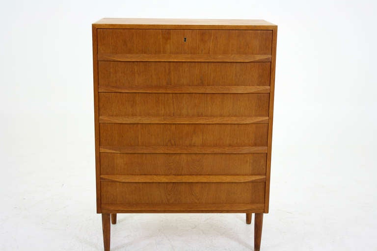 Danish Modern 6 Drawer Oak Dresser 302-24 5