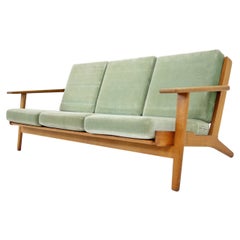 Danish Mid-Century Modern Oak GE-290 Sofa by Hans Wegner for GETAMA