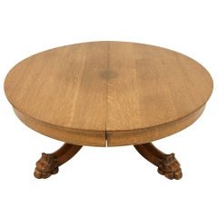 Circular Cut Down Oak Coffee Table