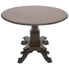 Antique American Mahogany Tilt-Top, Center or Breakfast Table, circa 1880