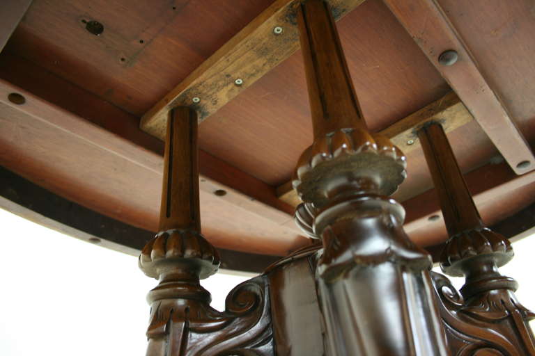 Antique Scottish Victorian Oval Inlaid Walnut Coffee Table, circa 1880 4