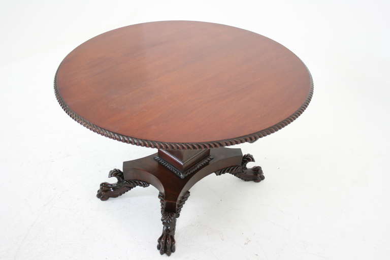 Antique American Mahogany Tilt-Top, Center or Breakfast Table, circa 1880 In Excellent Condition In Vancouver, BC