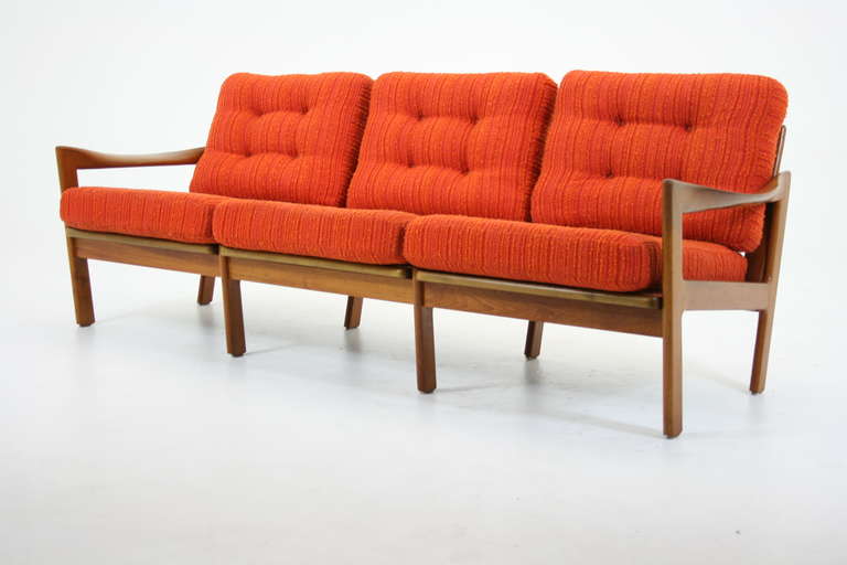 Mid-20th Century Teak Framed Sofa by Illum Wikkelso