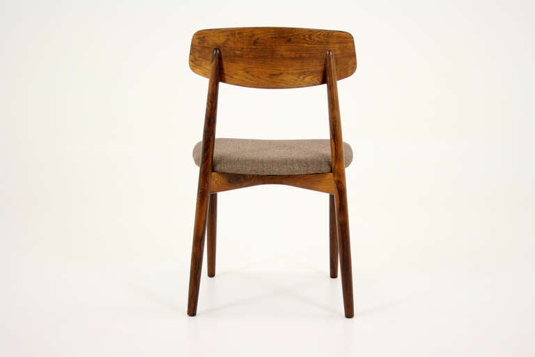Danish Set of Six Rosewood Dining Chairs