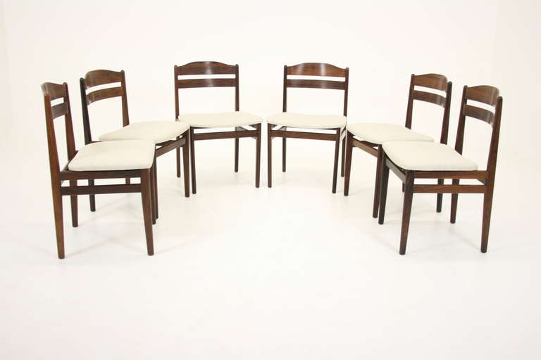 Set Six Rosewood Dining Chairs 1