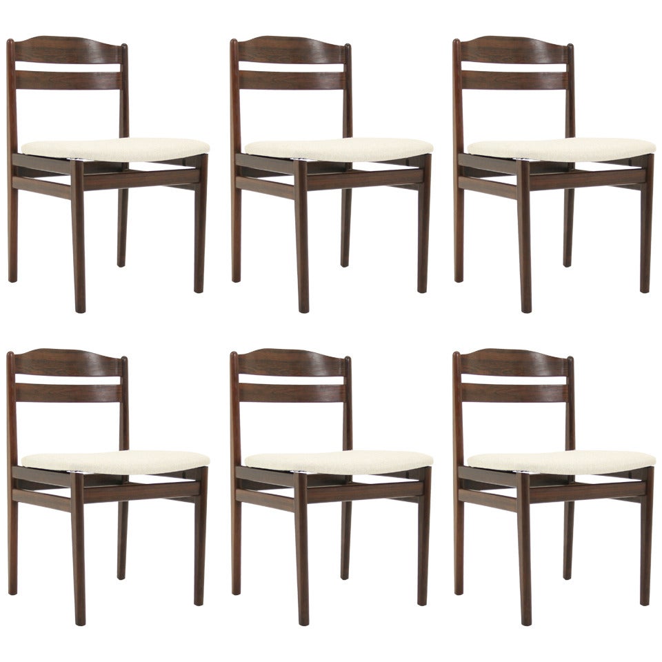Set Six Rosewood Dining Chairs