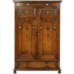 Antique Scottish Oak Armoire