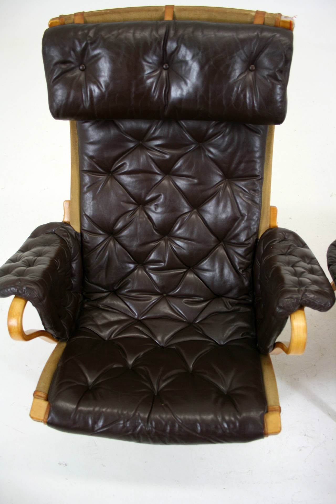 Danish Mid-Century Modern Pair of Pernilla Chairs by Bruno Mathsson 2