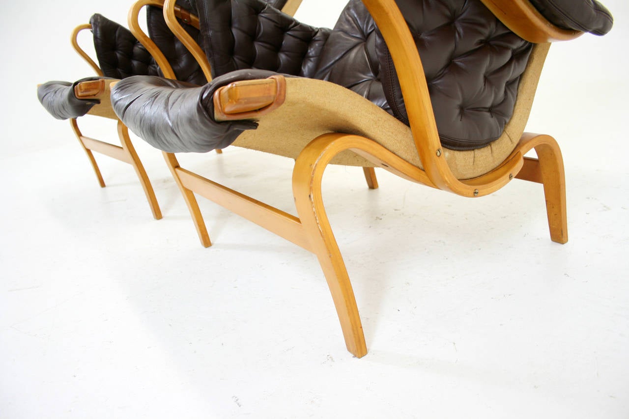 Danish Mid-Century Modern Pair of Pernilla Chairs by Bruno Mathsson 4