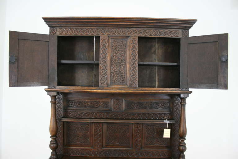 Scottish Georgian Oak Court Cupboard