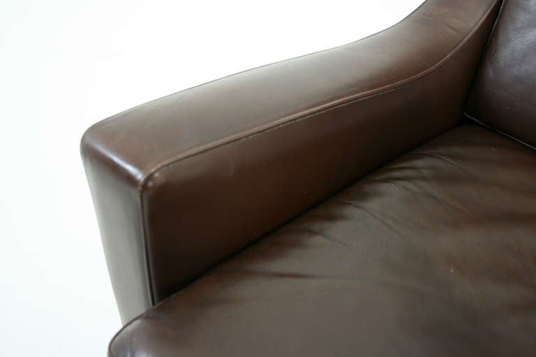 Danish Leather and Rosewood Lounge Chair 2