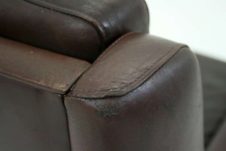 Danish Leather and Rosewood Lounge Chair 4