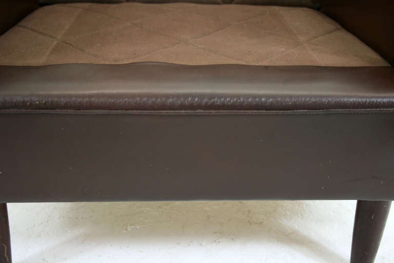 Danish Leather and Rosewood Lounge Chair 5