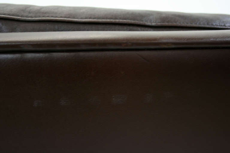 Danish Leather and Rosewood Sofa 2