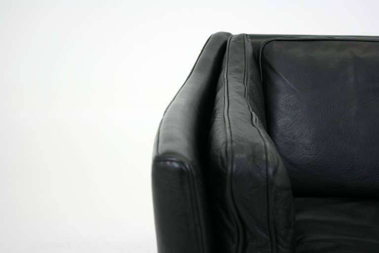 Scandinavian Modern Danish Leather Sofa