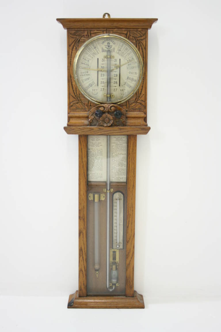 England, 1890, Admiral Fitzroy barometer. Inscribed 