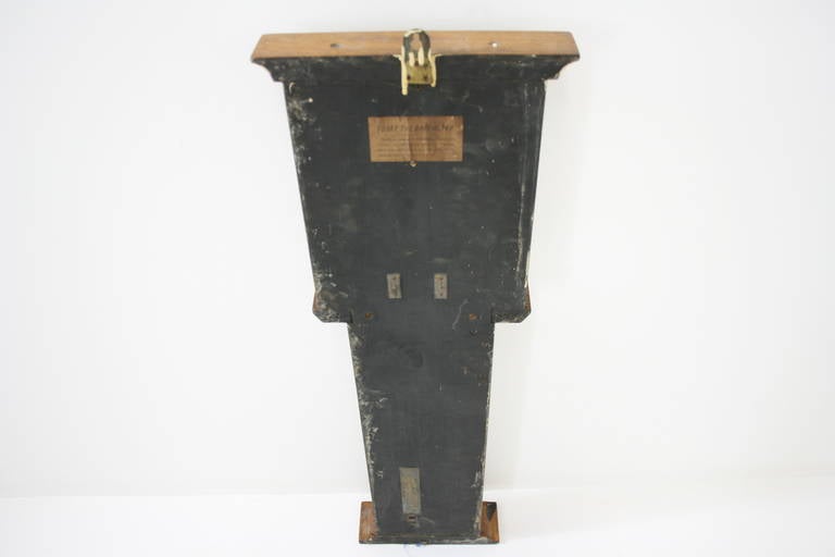 Antique English 19th Century Oak Admiral Fitzroy Barometer 2