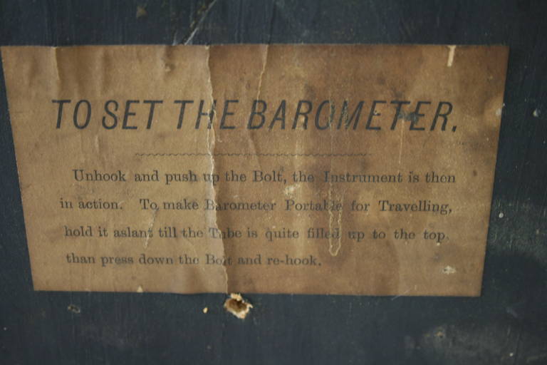 Antique English 19th Century Oak Admiral Fitzroy Barometer 3