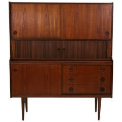 Vintage Danish Modern Teak Sideboard Bar Unit