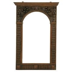 Antique Carved Oak Mirror