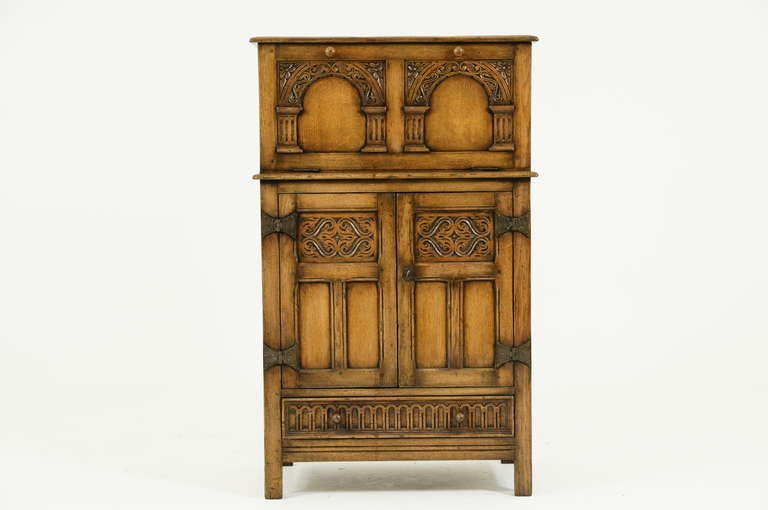 Oak FoldDown Cocktail, Drink, Bar at 1stDibs oak cocktail